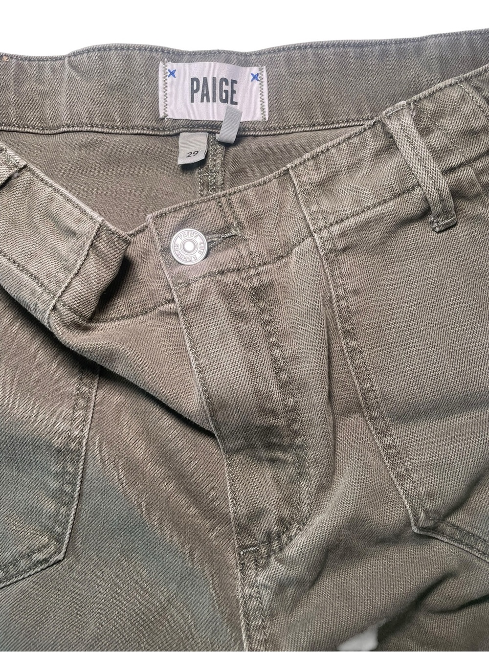 PAIGE Mayslie Utility Shorts – Size 29 – Vintage Ivy Green – Like New - Picture 4 of 8